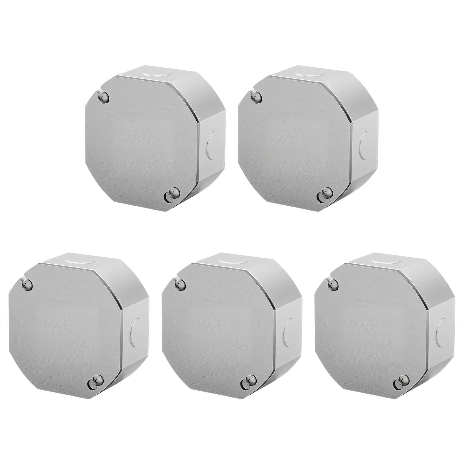 swynrf 5Pcs Galvanized Steel Octagons Box Covers Junction Box Cover For Electrical Outlets 4 Inch Standard Size