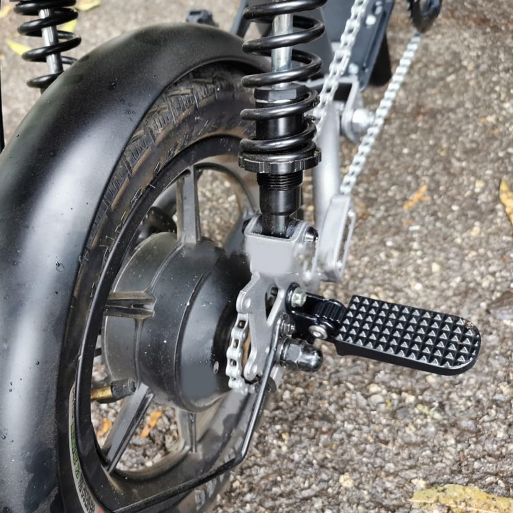 Poggiapiedi posteriore per bici elettrica, Coppia di pedane per bicicletta facile da riporre, antiscivolo pedale pieghevole leggero compatibili con bici pieghevoli, mountain bike
