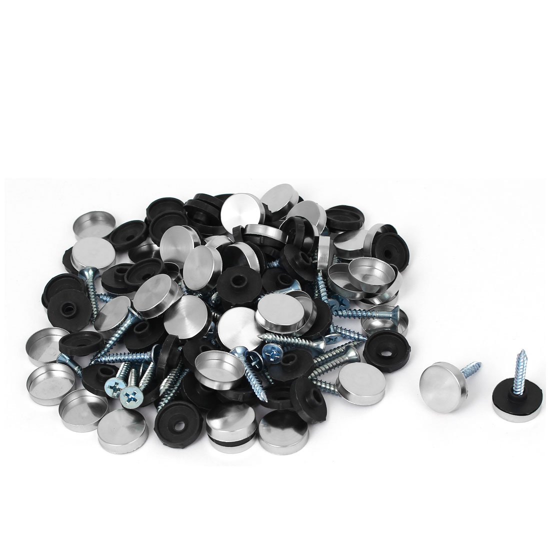 Aexit 16mm x Quality Parts 4mm Cap Stainless Steel Advertising Mirror Screw Nails 50 Pcs Model:68as169qo529