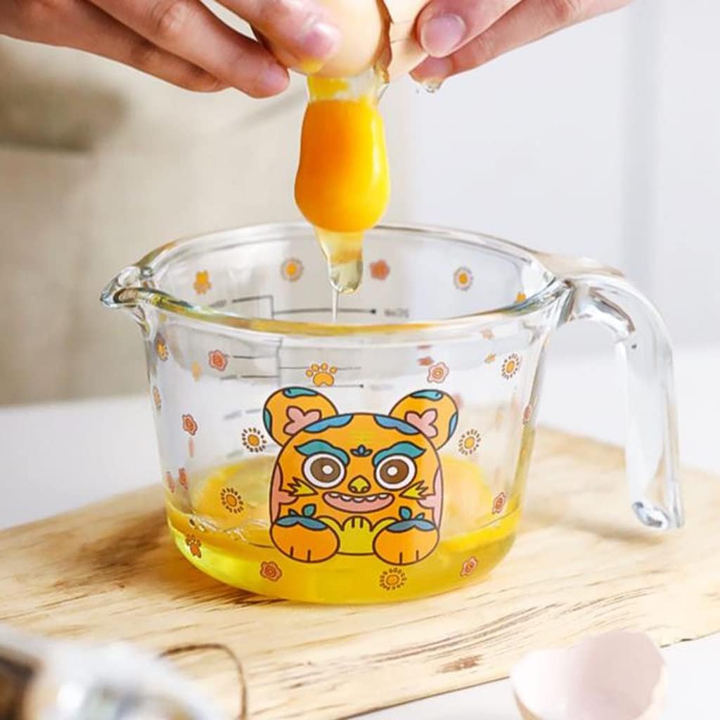 Cartoon Cute Tiger With Scale Ml Glass Measuring Cup Household Baking Food Grade Kitchen