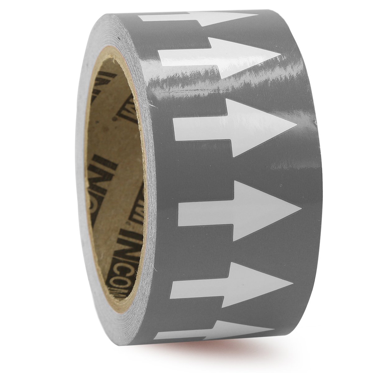 Accuform Signs RAW453WTGY Vinyl Directional Flow Arrow Tape, White Arrow on Gray, 2