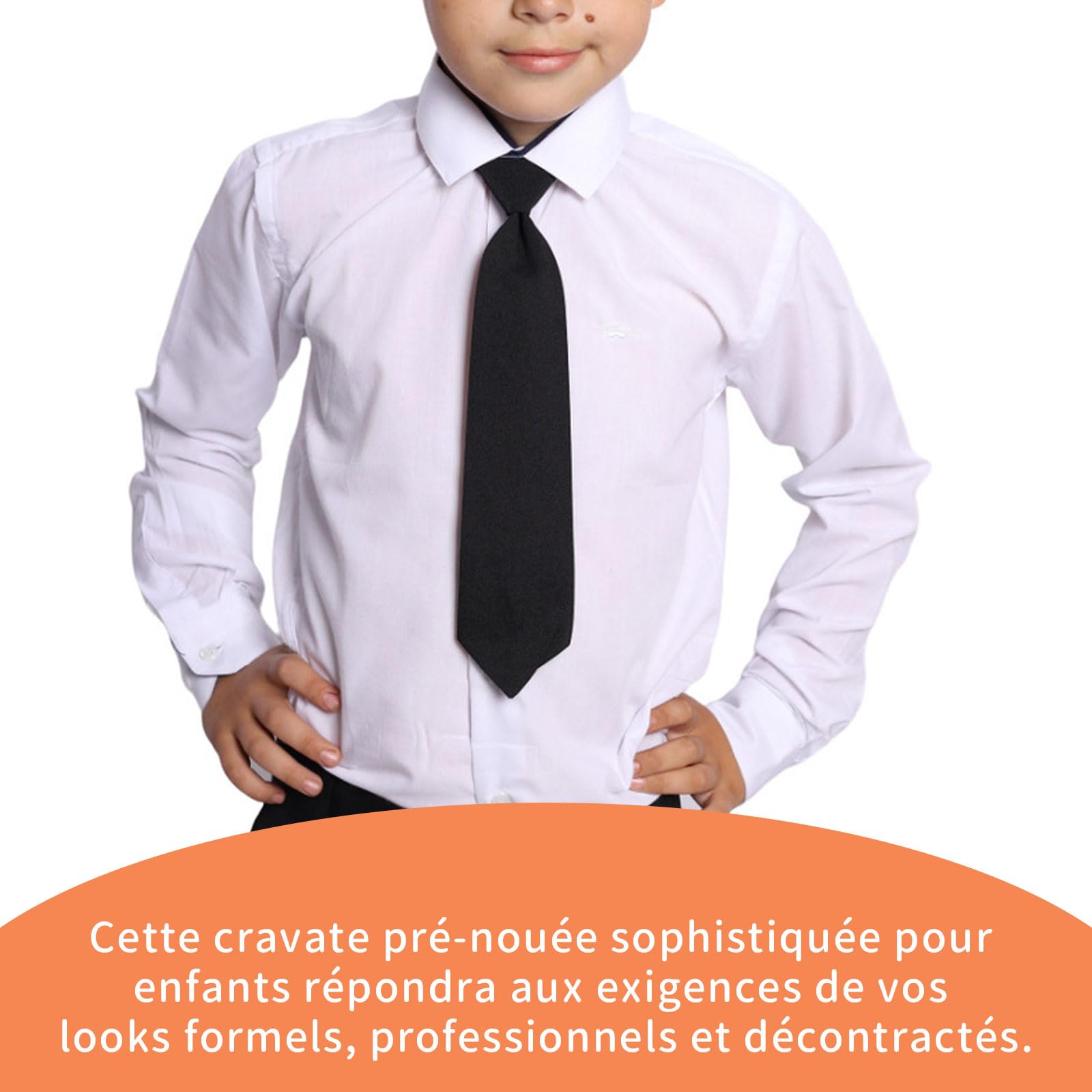 Corbata infantil 28 cm, corbata infantil, corbata satén negra, corbata oficial para bodas, bailes infantiles y uniformes escolares