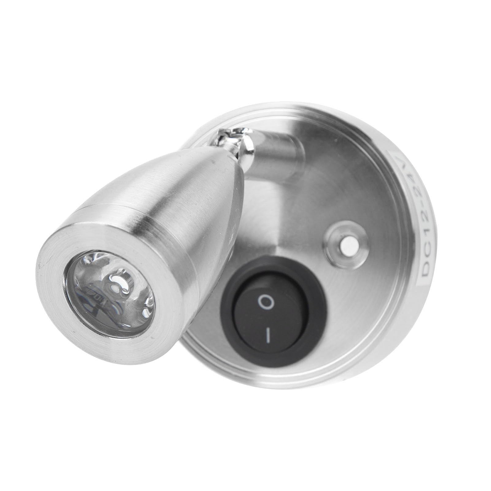 Akozon RV 12V 24V Polished LED Reading Light Berth Boat Marine Lights Truck Ship Trailer (Silver) - Image 3