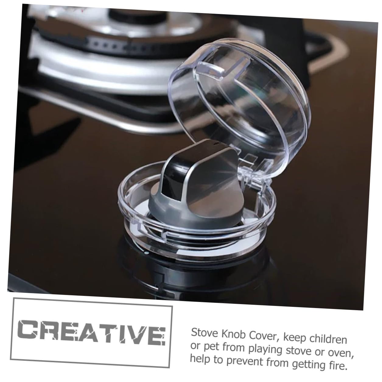 8Pcs Gas Stove Knob Covers Safety Protection Guards for Kitchen Essentials Childproof Prevent Gas Leakage and Burns Easy Adult Access