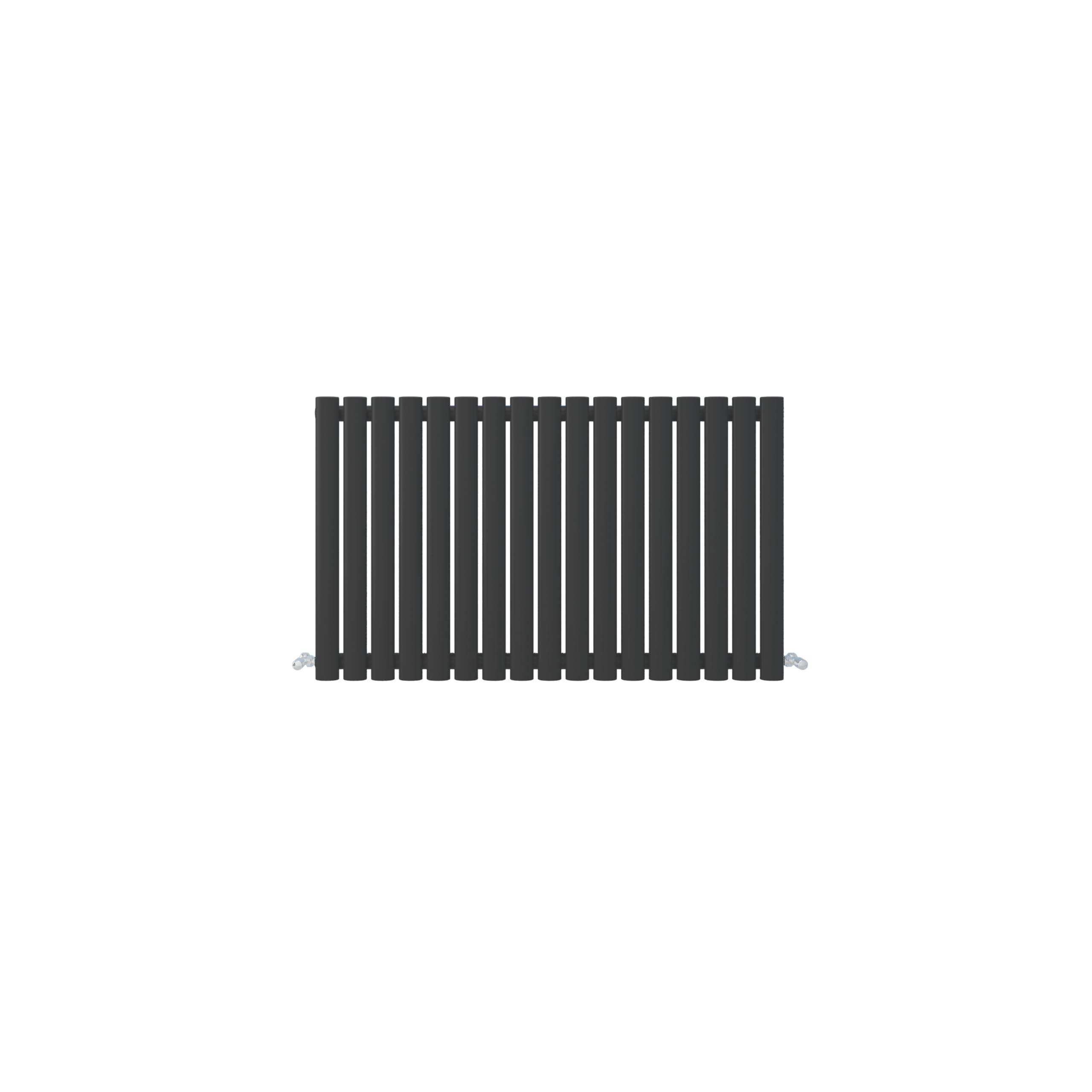 SLINE SANITARY Horizontal Designer Oval Column Radiator, Oval Radiator Black, 600×1003mm Double Panel Modern Radiator for Bathroom/Living Room, Central Heating Rads, Amazon Radiator Wall Mounted