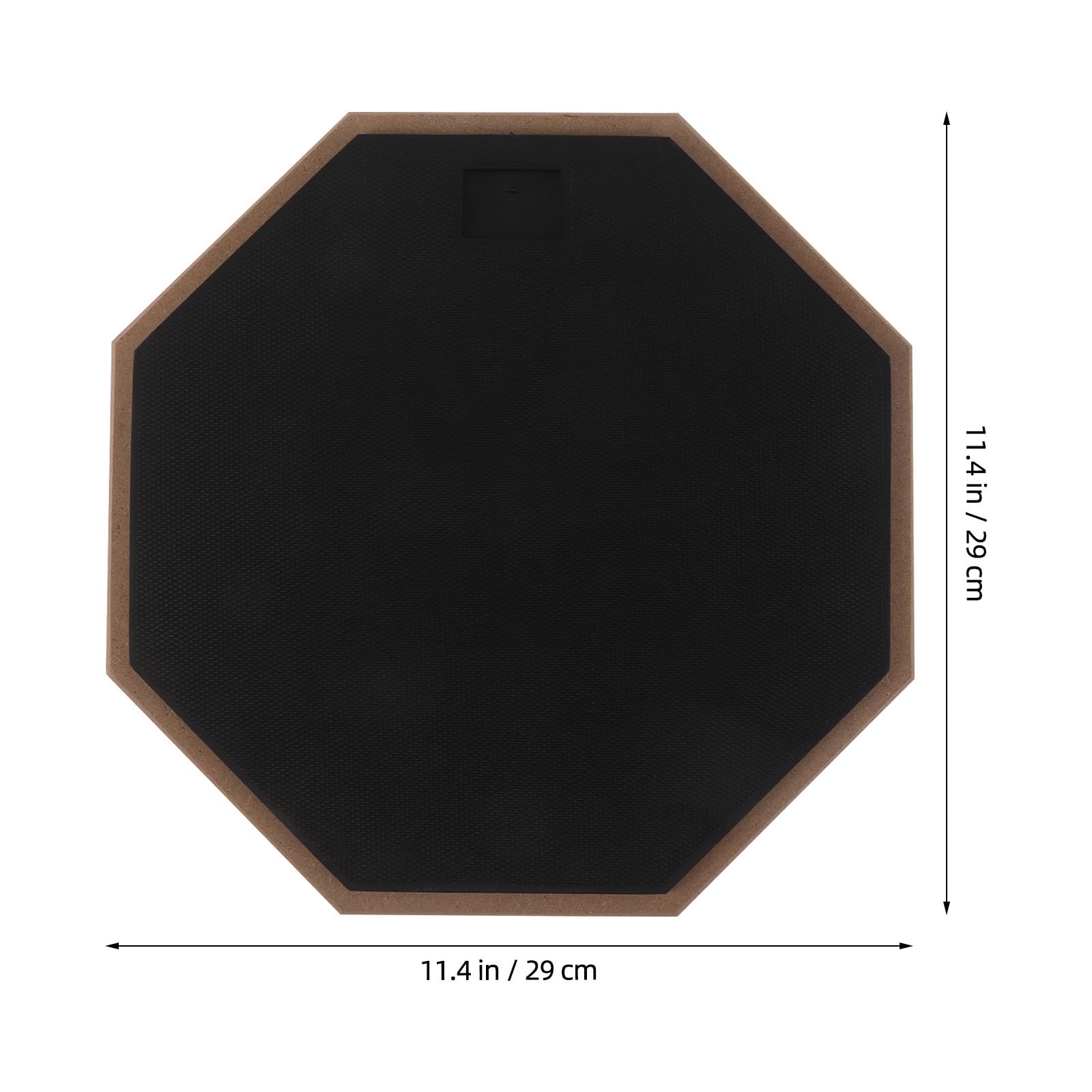 Almohadilla Octogonal para Batería de 12 Pulgadas de Práctica de Goma y Madera, Diseño y Estable Adecuado para Principiantes o Escuela