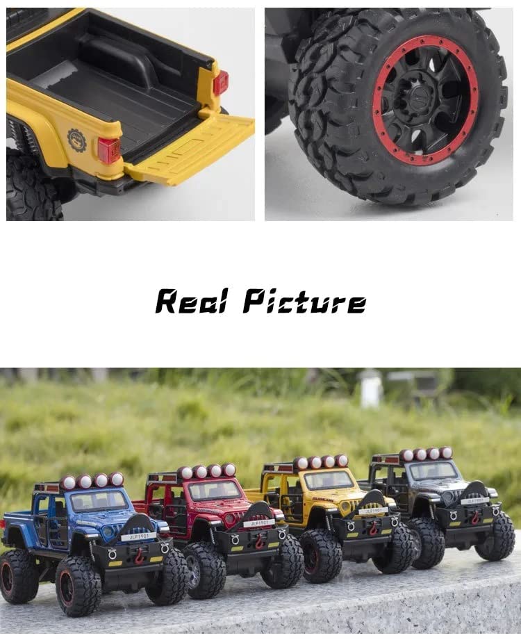 Image of Alloy Car Model Diecasts Metal Toy with Sound /Light /Pull-Back Off-Road Vehicles Car Model Collection Kids Toys Gift Multicolor Pack of 1 (1 /32 Rubicon Jeep)
