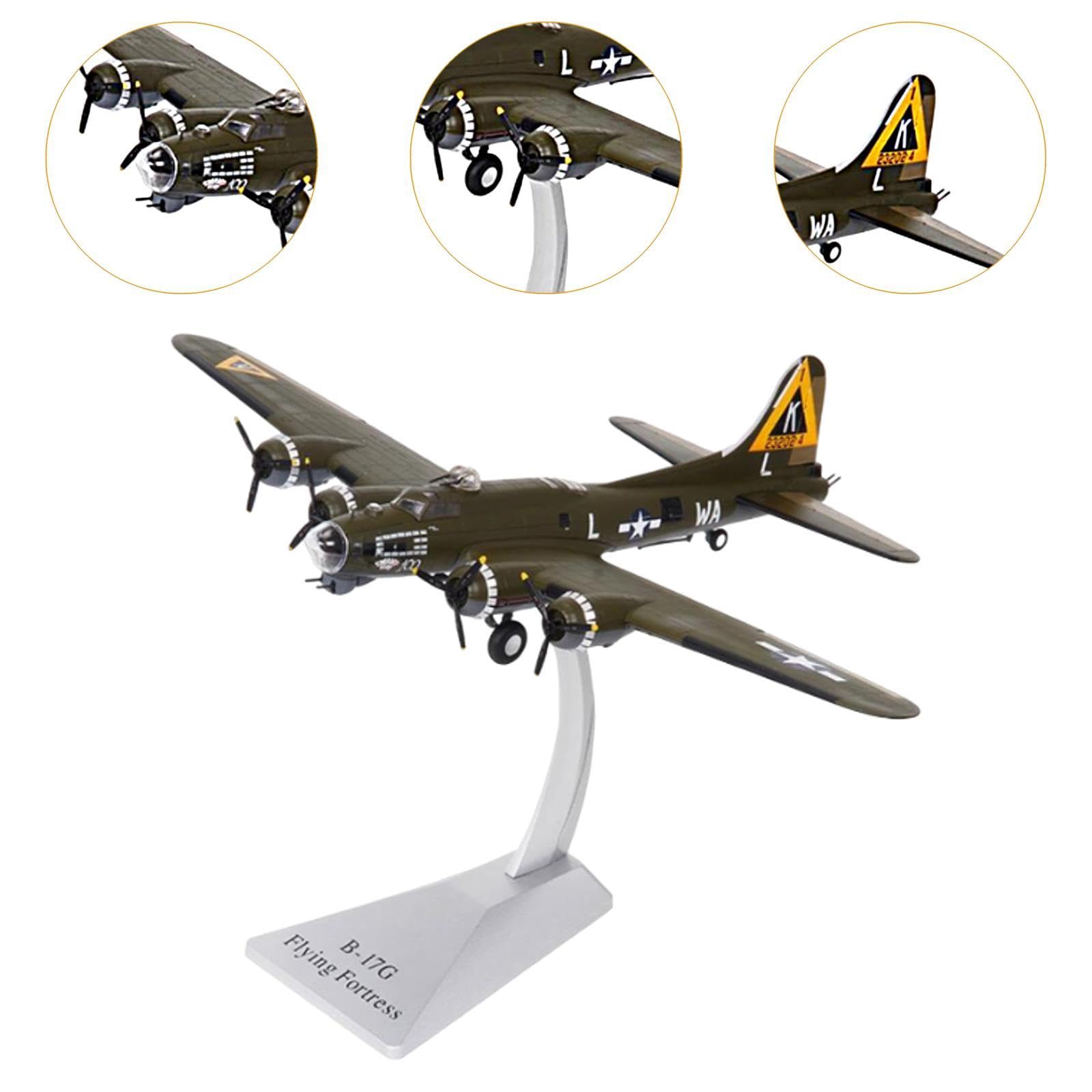 harayaa 1/200 B17 Flugzeug Druckguss Modell Hubschrauber Simulation Retro Flugzeug für Wohnzimmer
