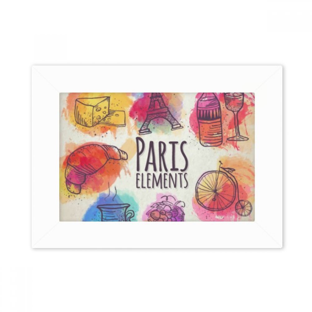 Cadre photo Tour Eiffel Paris blanc cadeau idéal pour amateurs d'art et voyage
