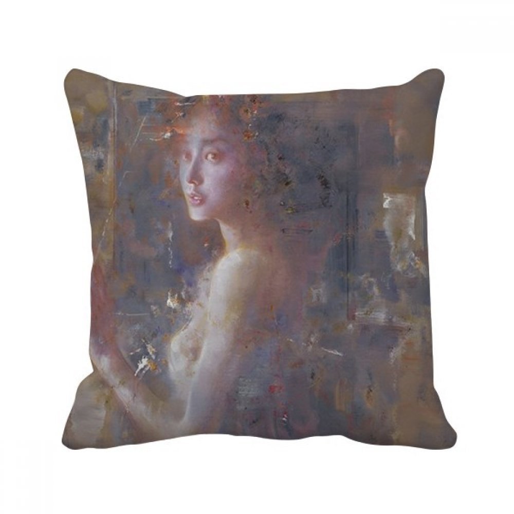 Coussin Peinture académique Jade Xjj 40x40cm pour revitaliser un canapé fatigué