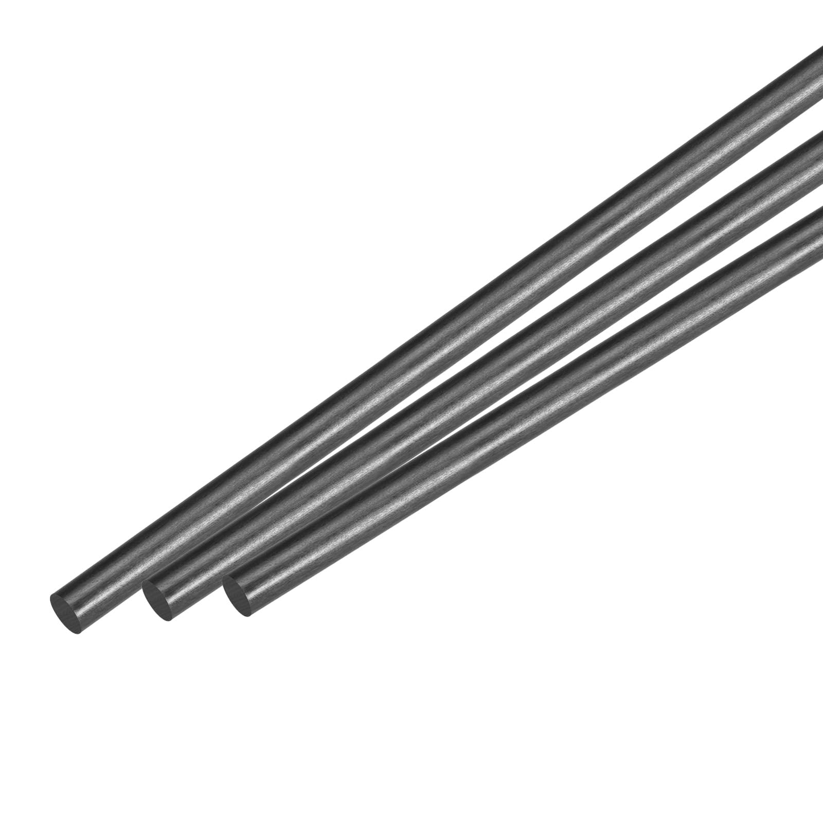 MECCANIXITY 3 Pcs Carbon Fiber Rod, 7mm x 200mm Matte Pole Rod for RC Plane DIY Tool Wing Tube Quadcopter Arm