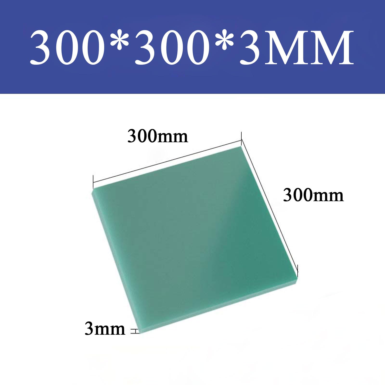 1 Stück FR4 Fiberglas-Epoxid-Isolierplatte – 300 x 300 mm for PCB-Prototyping und elektronische Reparaturen(300x300x3mm)