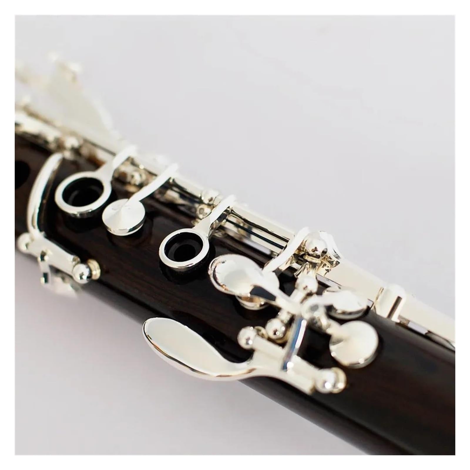 Znakomity instrument klarnetowy z wybranym hebanowym korpusem i posrebrzanymi klawiszami 17 klawiszy w Bb Klarnet Instrumenty