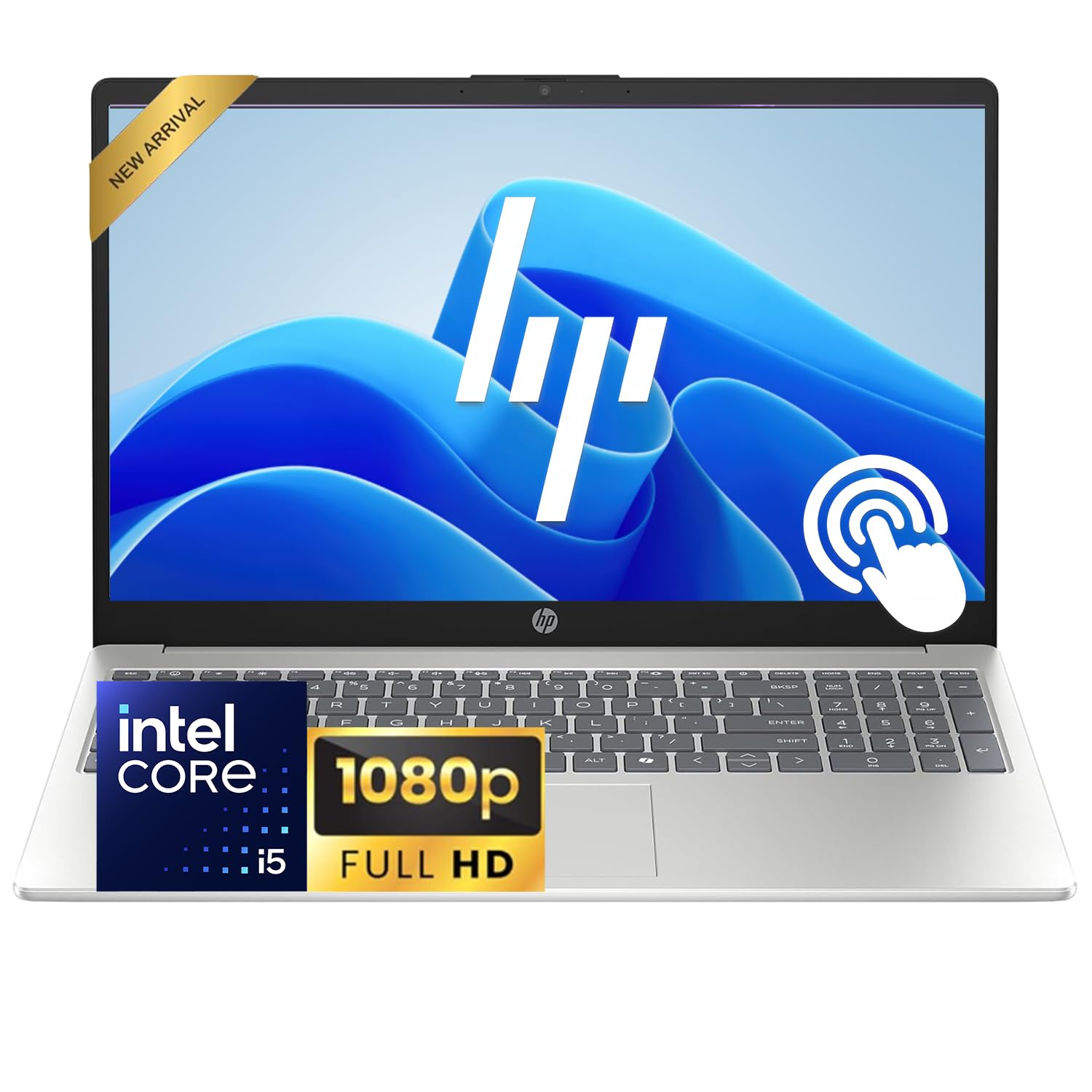 HP 15.6" Full HD Touch Screen Business Laptop Computer, 8GB RAM, 512GB SSD, Intel Ultra 5 125H CPU, Wi-Fi 6, Ultra-Quiet Design, Windows 11 with Office 365 for The Web