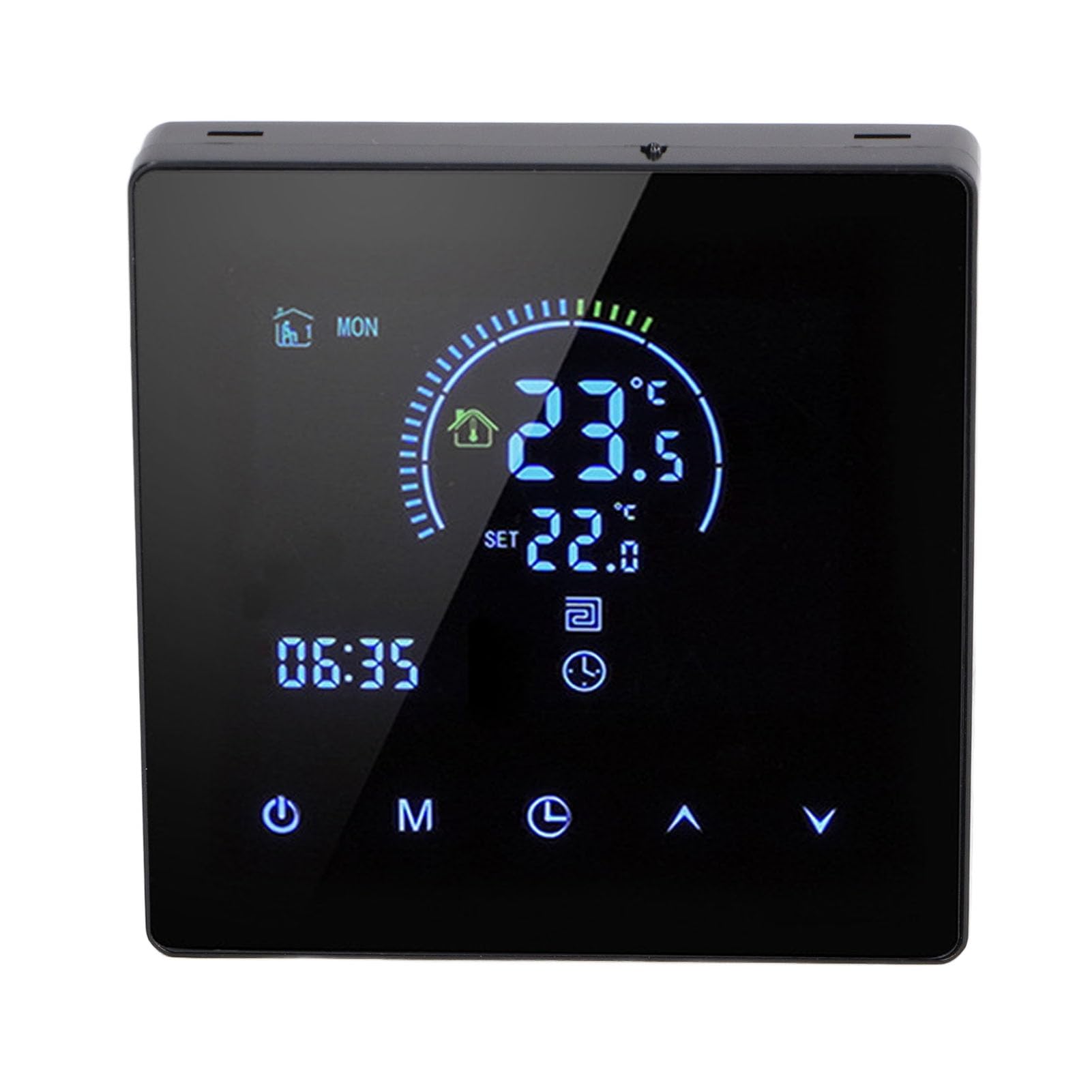 FTVOGUE Termostat Cyfrowy Programowalny Termostat PC 16A Wyświetlacz LCD AC 90 V do 240 V 41x86x86 Mm 41F do 140F Ogrzewania Elektrycznego w Hotelu Home Office (Typ standardowy)