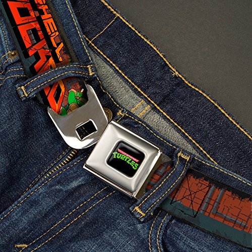 Nickelodeon Seatbelt Buckle Belt Ninja Turtles Shell Shocked Brick Wall Splatter2