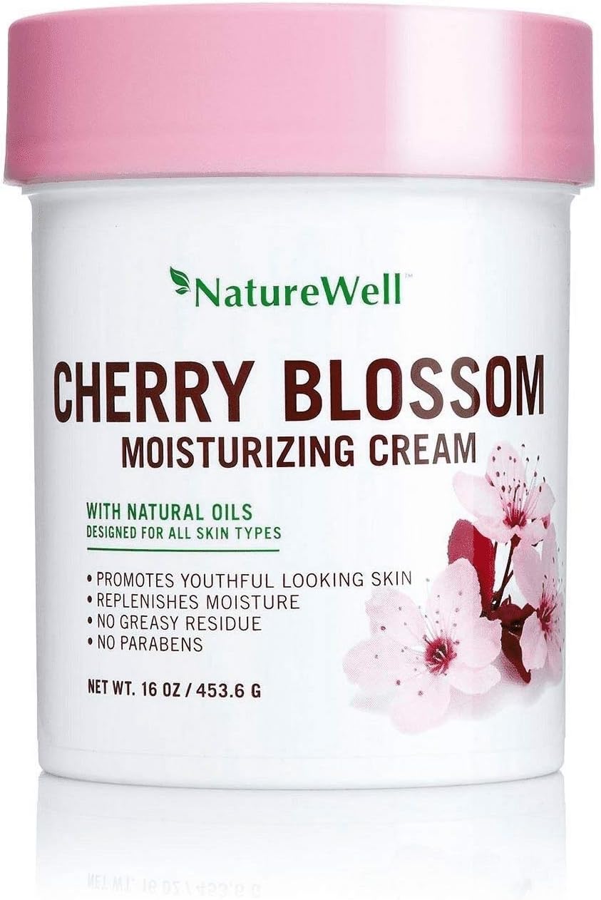 NatureWell Cherry Blossom Moisturizing Cream with Natural Oils, 16 oz