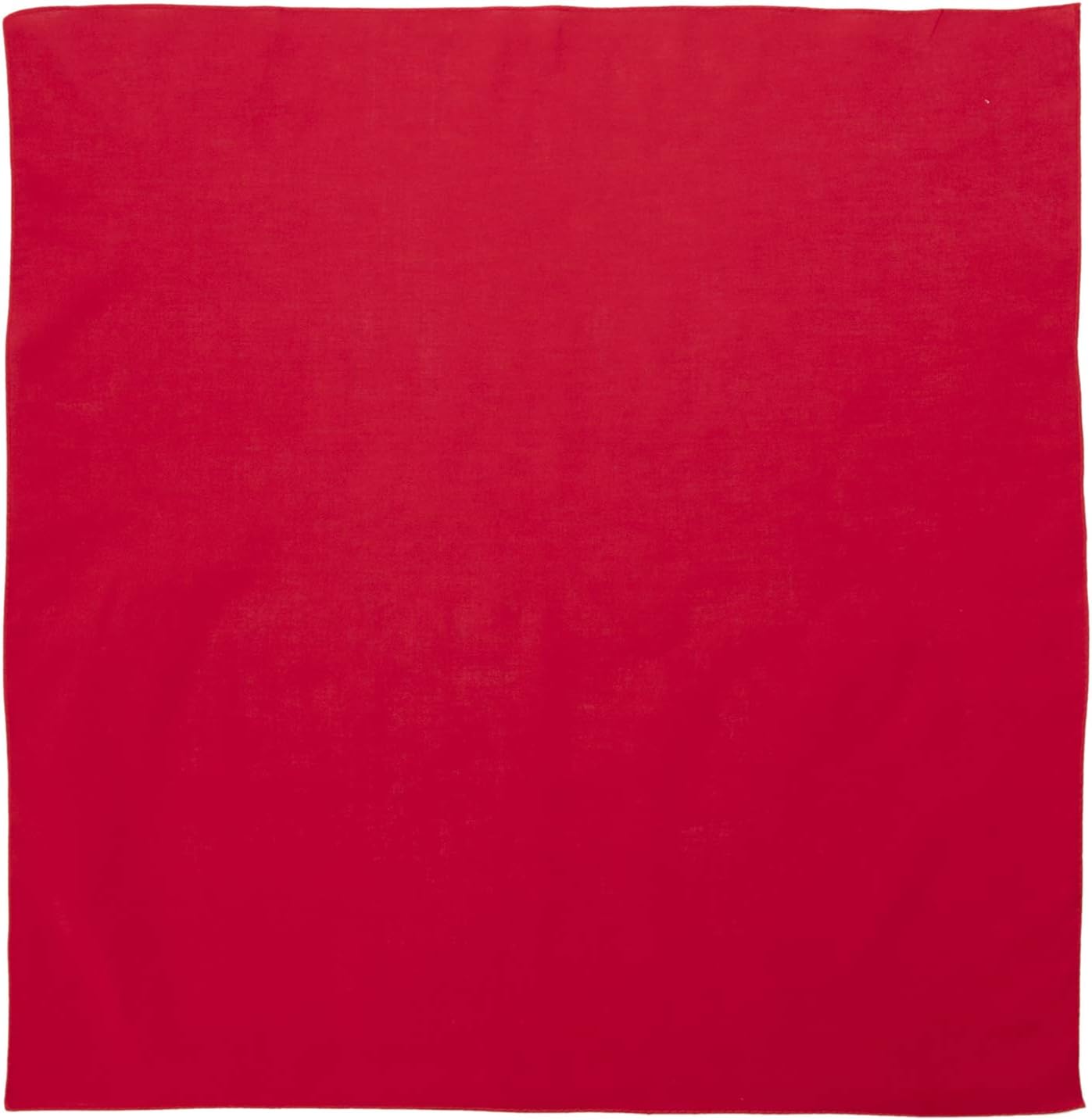 Bandana.comLarge 100% Cotton Solid Color Blank Bandanas (22” x 22”) - For Custom Printing