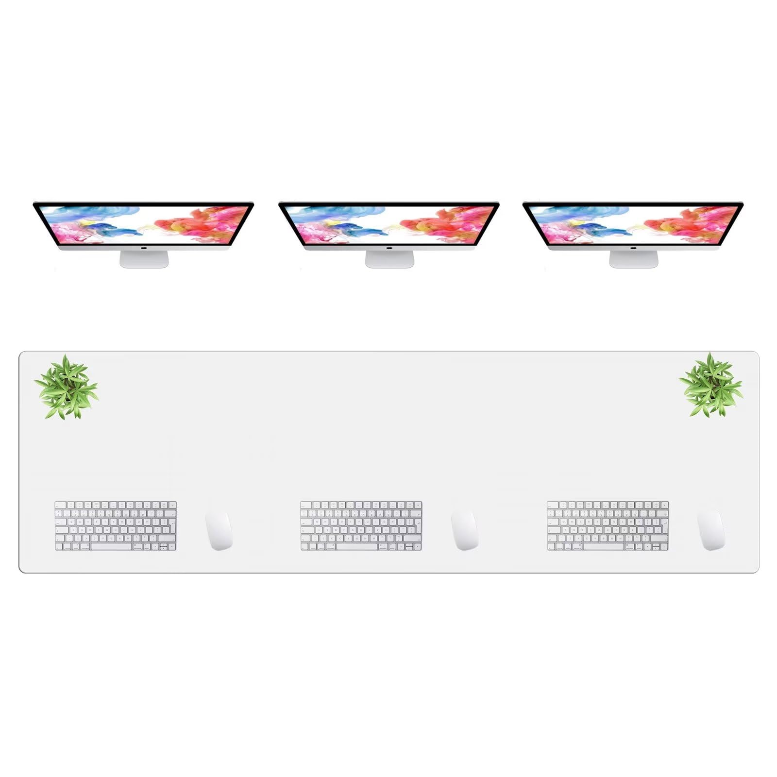 LL-COEUR XXL Leather Mouse Pad Gaming Keyboard Mat Waterproof Table Mat (700 X 350 X 2 Mm, Light Grey