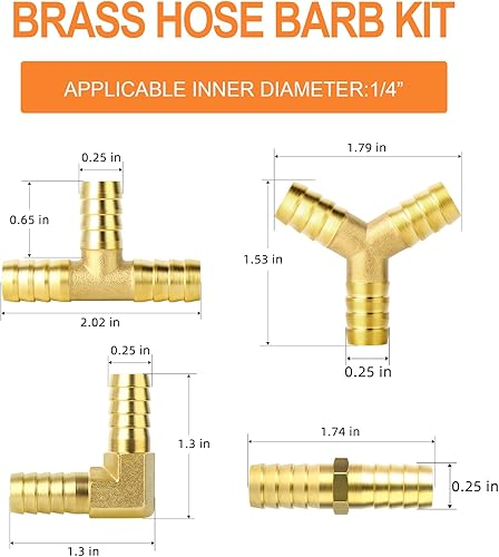Miniatura 17 de GASHER 2 piezas de latón manguera de púas de manguera, accesorio de manguera de 3 vías (3/4 pulgadas x 3/4 pulgadas x 3/4 pulgadas x 3/4 pulgadas)