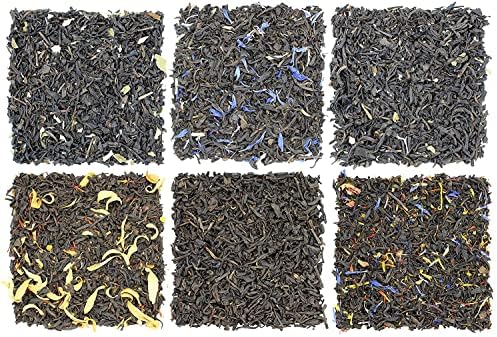 Solstice Fruit-Tea Summer Tea Sampler Featuring Blackberry, Vanilla, Tropicana, Gold Rush, Raspberry, & Strawberry Kiwi Black Teas - Approx 90+ Cups