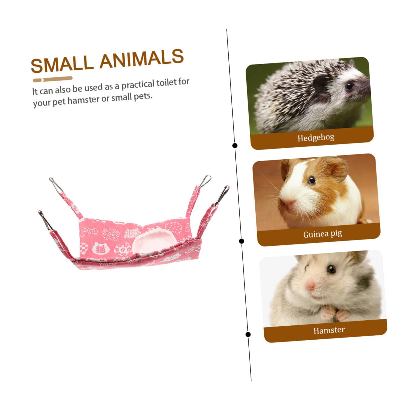 HANABASS 5piezas Cama Colgante para Hámster y Cobayas Hamaca Cálida y Cómoda Accesorio para Mascotas para Chinchillas y Pequeños Roedores Diseño De Gato Suerte
