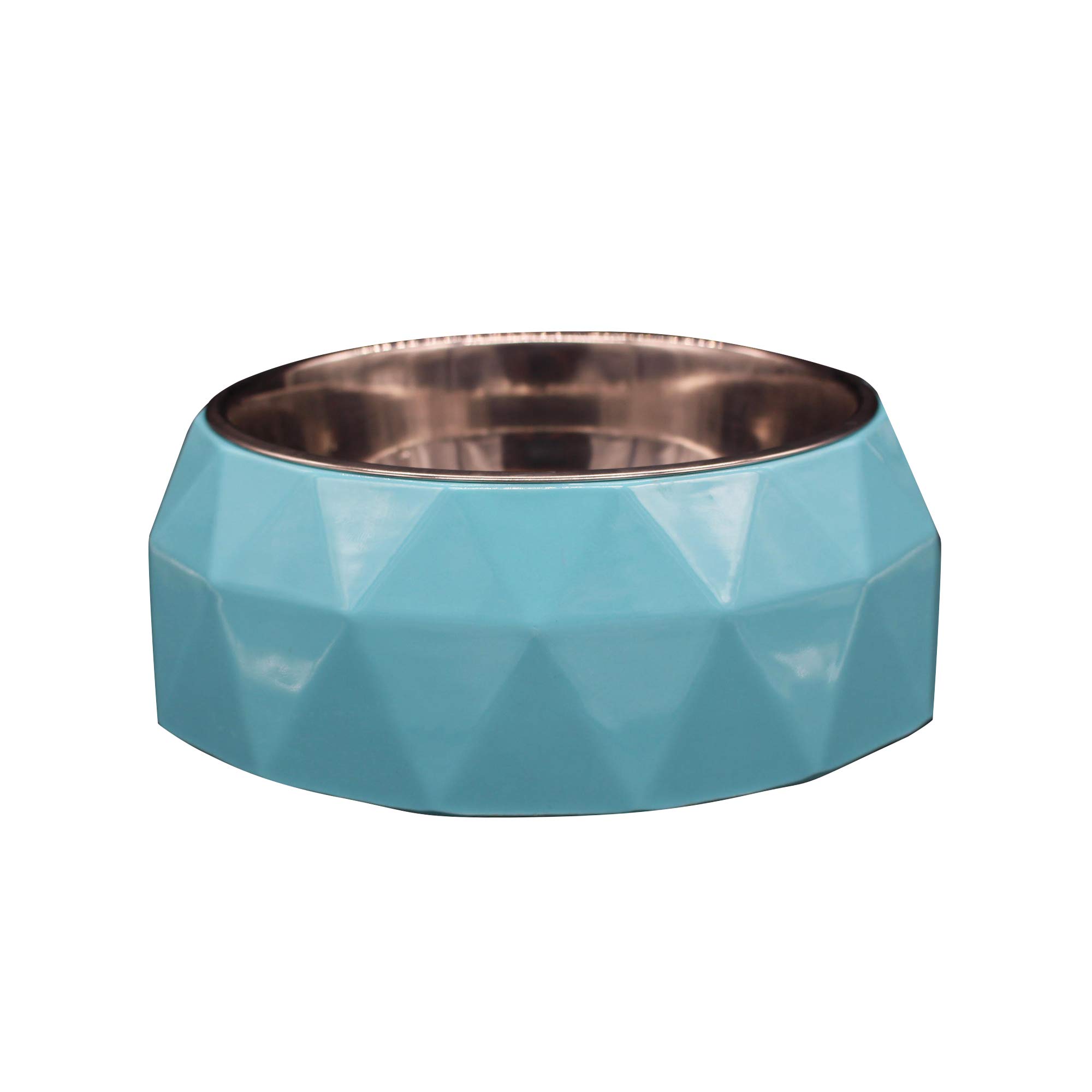 The Pets Company Melamine Geometric Food & Water Bowl for Dogs, Anti Skid Dog Feeding Bowl, 450 Ml, Medium, Blue (B09LM9Y8LJ) Amazon Price History, Amazon Price Tracker