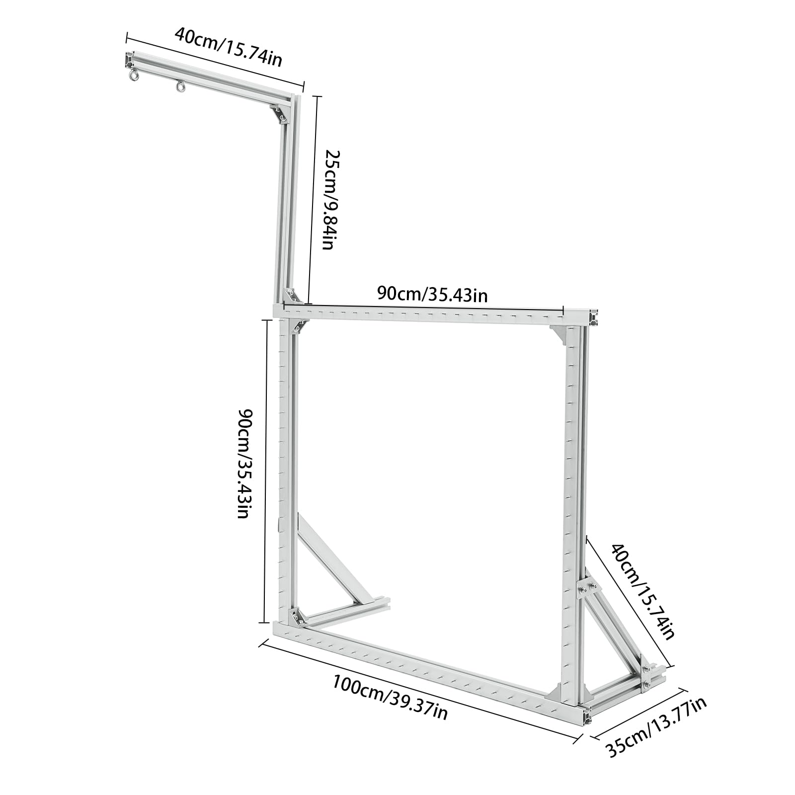 35.43Inch Rug Tufting Frame Kit, Tufting Frame Rug Tufting Kit, DIY Creative Rugs Tool, Aluminum Metal Tufting Frame, for Carpets Tapestry Making Sewing