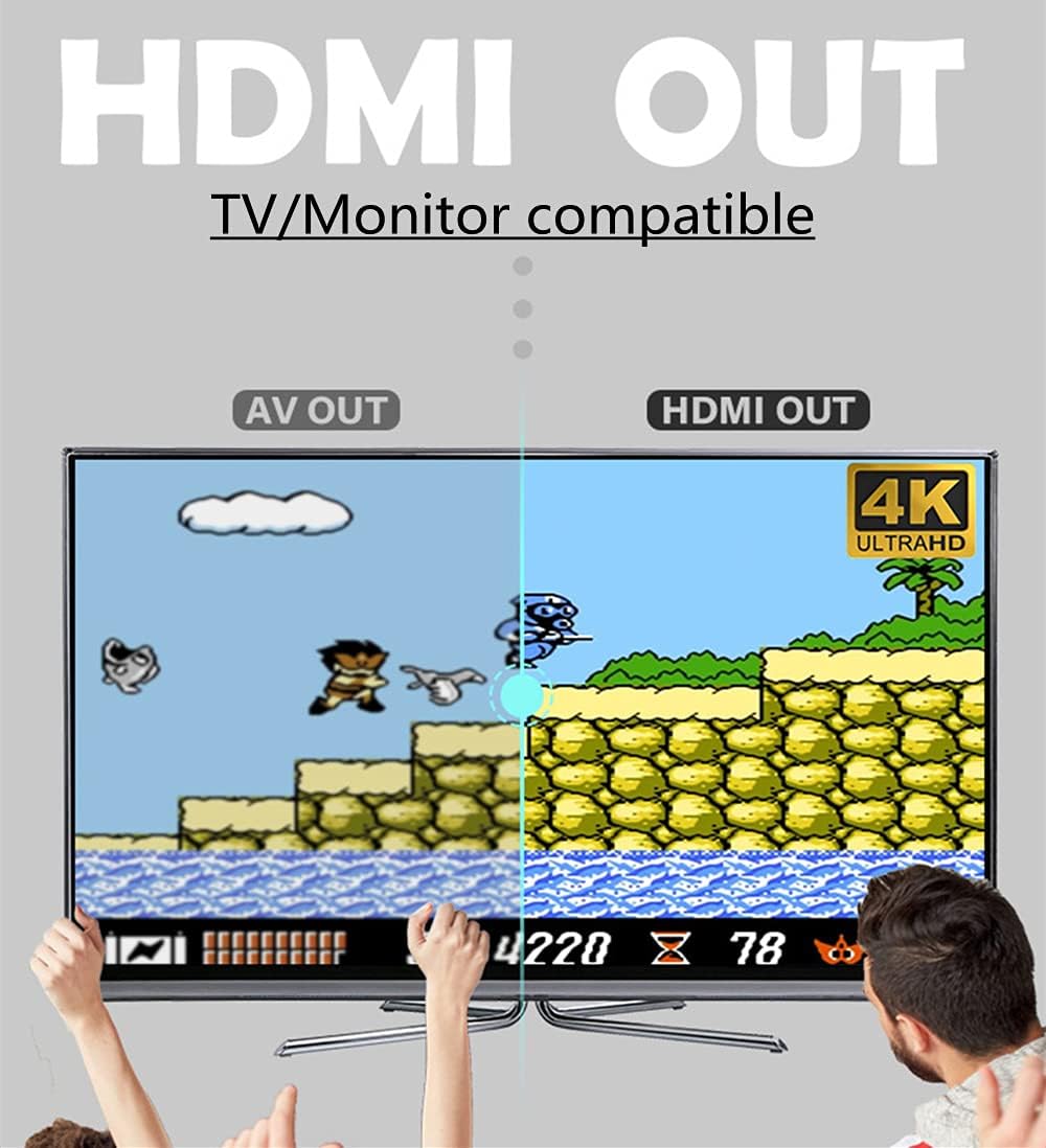 Plug and Play Video Games with Wireless Controller,HDMI Retro Game Console Built-in 688 Classic Games,Mini Portable TV Video Games for Kids and Adult : Toys & Games