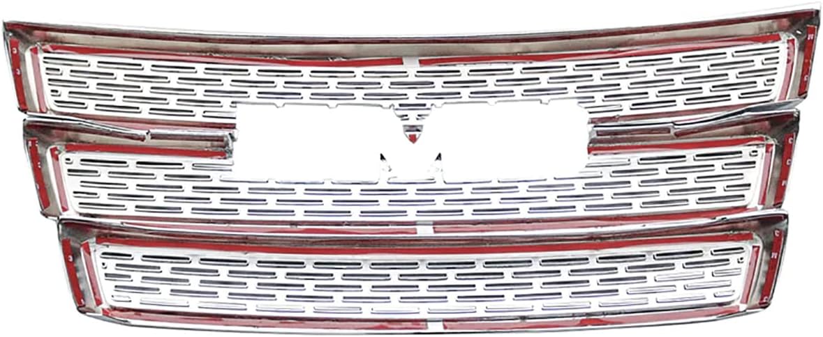 YOUNGERCAR Chrome Grill Overlay for 2010 2011 2012 2013 2014 2015 GMC Terrain SLE/SLT Exterior Front Bumper Hood Grille Covers 3pcs