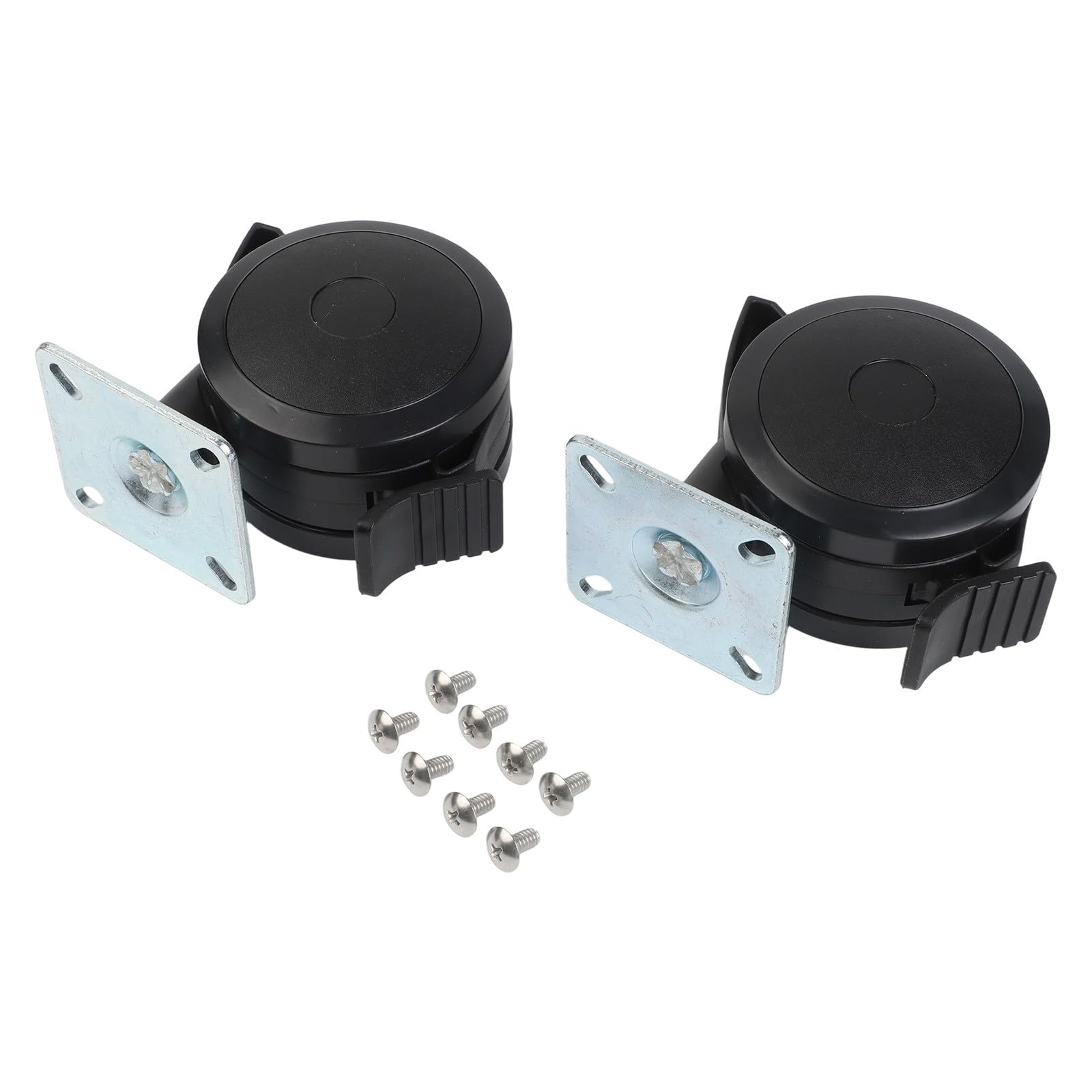 Whychstore Set di ruote di ricambio per griglie Weber Spirit serie 200/300, adatto per modelli E-210/E-215/E-310/E-315/E-320/E-330/EX-315, include 2 ruote nere da 7,4 cm con piastre di montaggio e