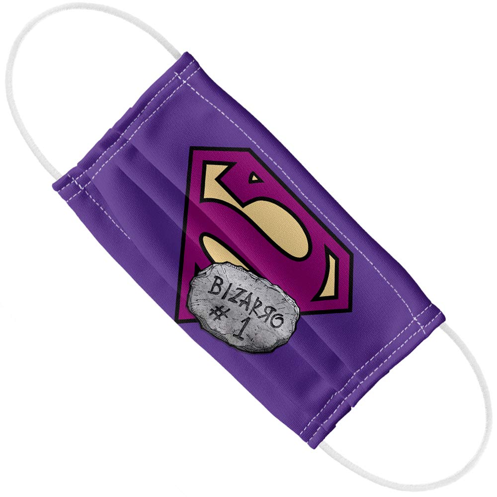 Popfunk Superman Bizarro Shield 1-Ply Reusable Face Mask Covering with Adjustable Nose Wire, Unisex