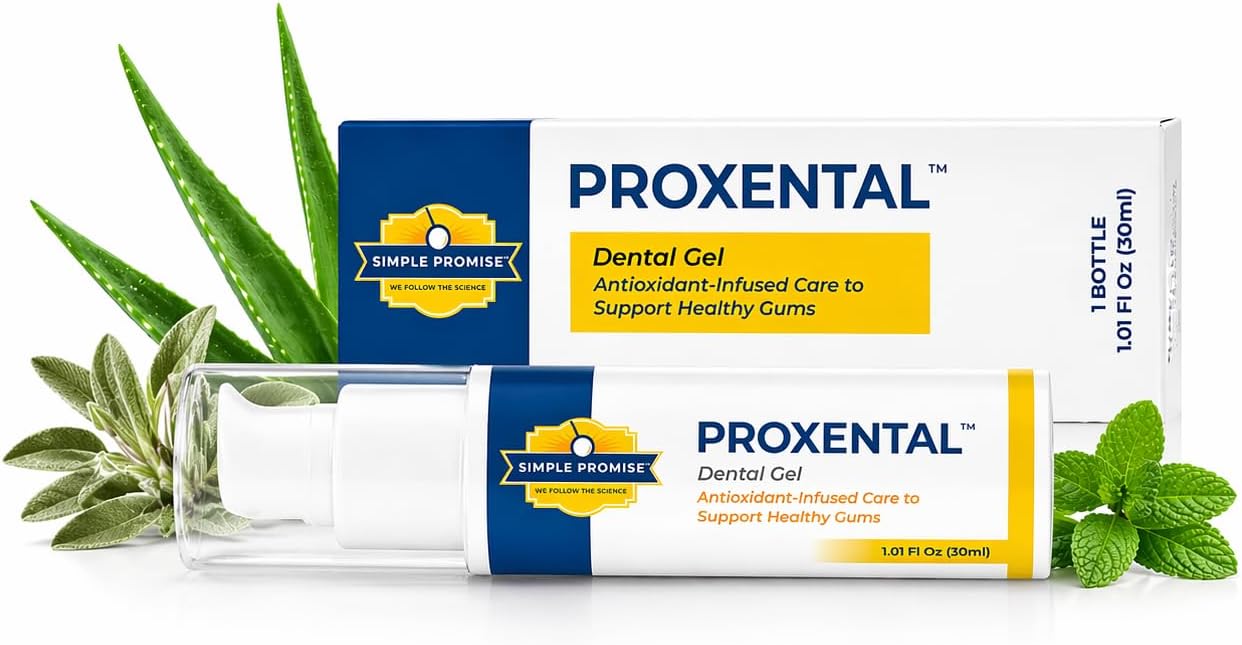 Simple Promise - ProXental™ - Dental Gel for Oral Gum Health with Xylitol & Aloe Vera - Sensitive Teeth & Gum Care, Fresh Breath, Enamel Strength & Complete Oral Hygiene Support - 30ml Travel Size