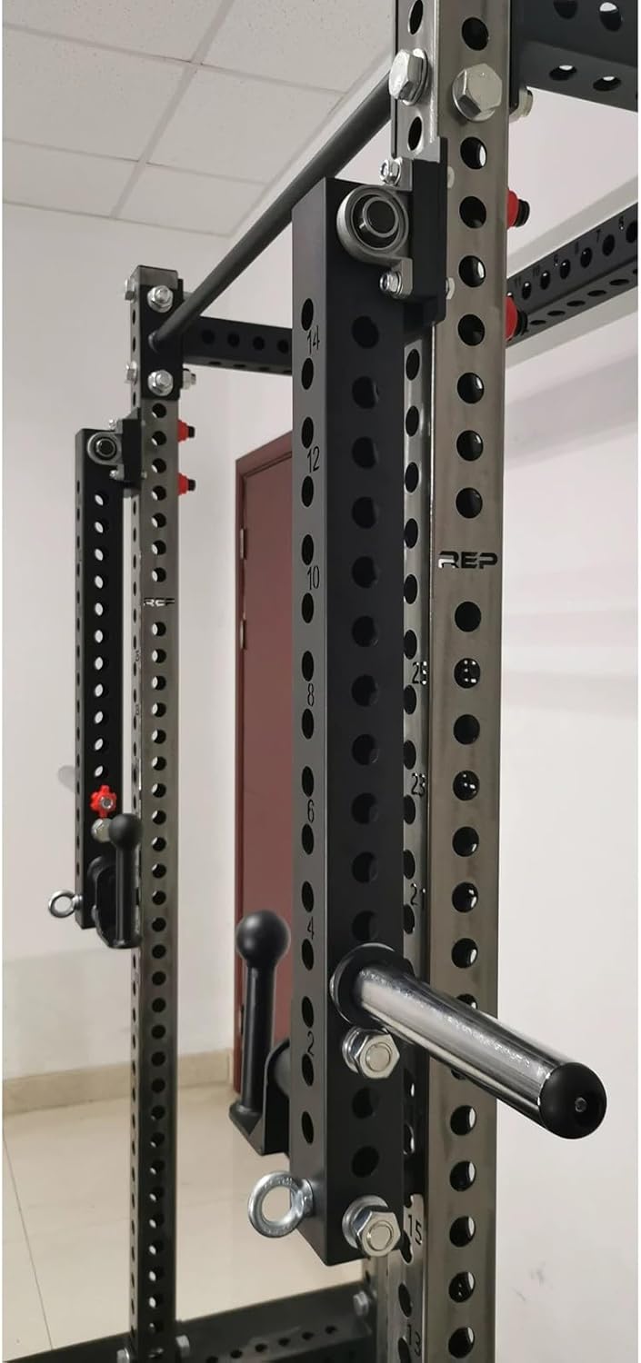 Multifunctional Squat Rack Attachment Double Push Arm, Heavy Duty Adjustable Jammer Arms Lever Arms, for 3x3 Rack with 1" Hole
