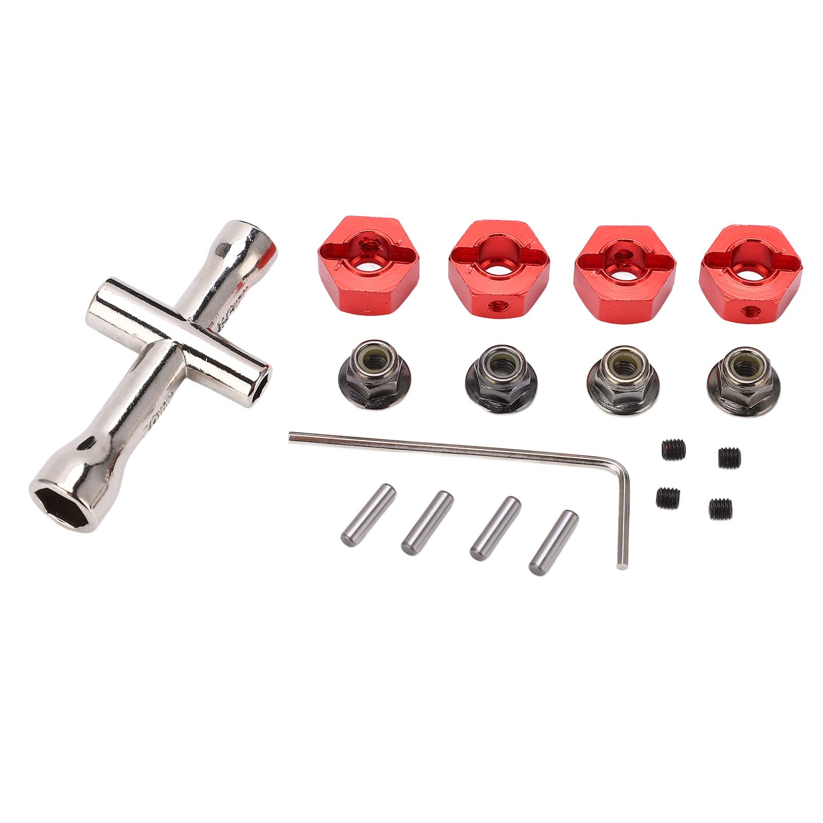 Set di pneumatici in gomma a 10 razze 4PCS e ruote in plastica per /8/10 RC Trucks e auto a corsa corta