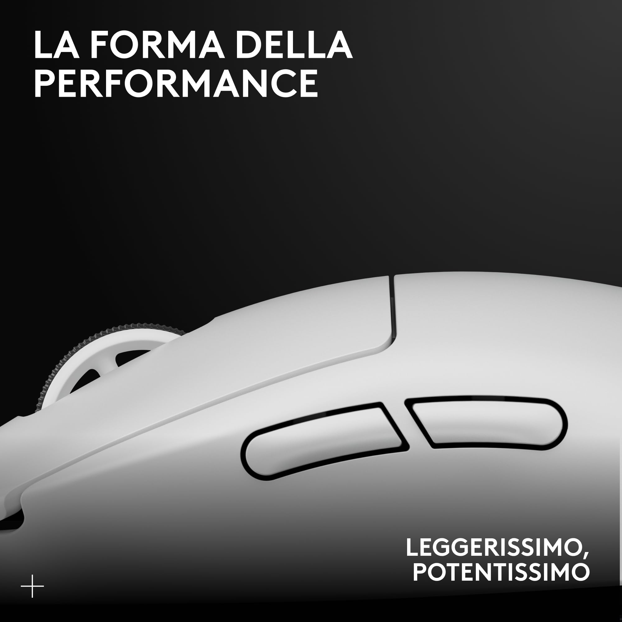 Logitech G PRO X SUPERLIGHT 2 - mouse gaming wireless, mouse Pro-Grade da 60 g con 5 pulsanti programmabili, sensore 44.000 DPI, velocità di aggiornamento di 8 kHz, ricarica USB-C per PC/Mac - Bianco