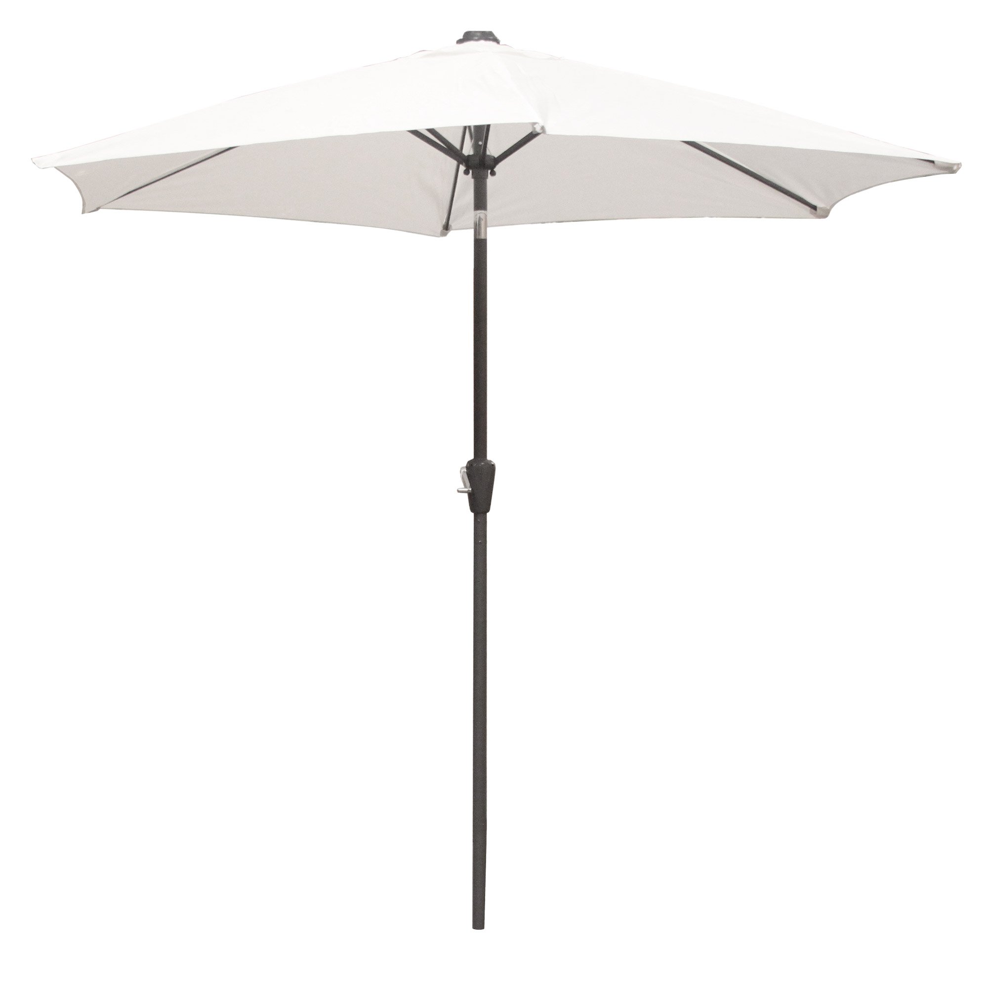 Harts 2.7m Parasol - Strong Aluminium with Crank lever and tilt - White (2.7m Parasol only)