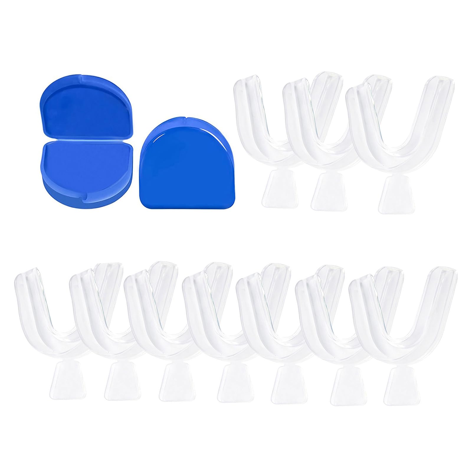 10PSC Teeth Whitening Trays Kits Mouth Trays 2 Tooth Boxes Thermoform Moldable Whitening Teeth Tray Oral Care Thin