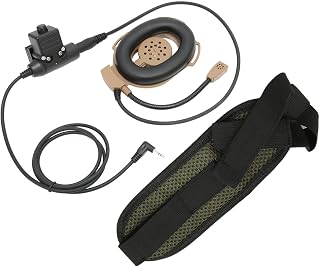 BOTEGRA Helmet Headset, Walkie Talkies Headphone Tensile Wire 2.5mm Plug Cantilever Mic for T80 for T5428(Brown)