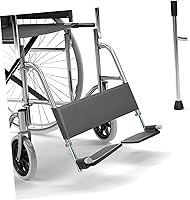 Vista 5 de Placa de pie para silla de ruedas, poste de repuesto resistente, soporte de pierna grande, plantillas plegables seguras y cómodas al azar