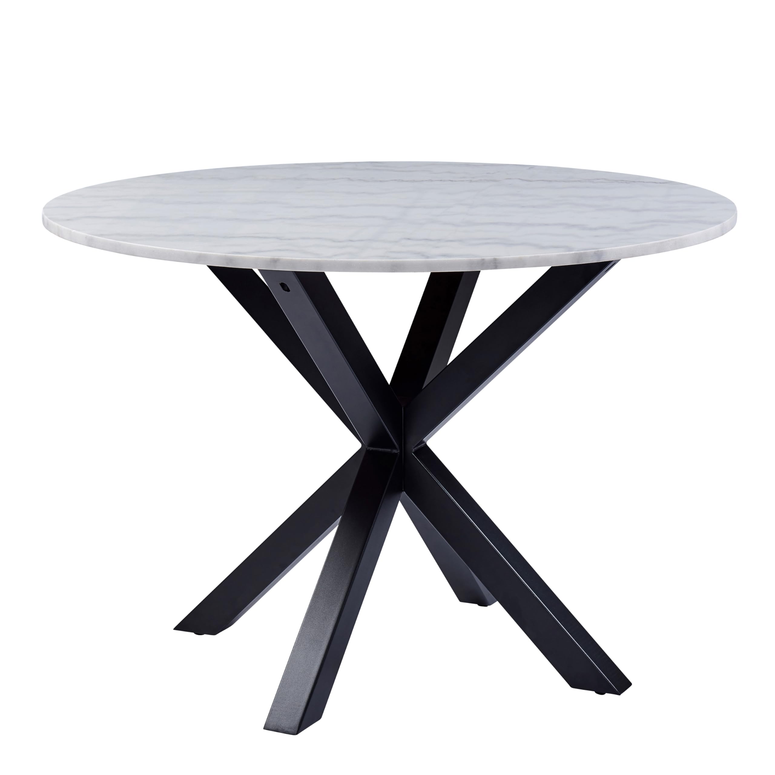 Furniture To Go | Heaven, White, Round Dining Table Polished Marble Top
