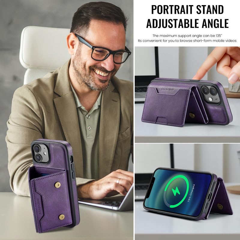 Funda iPhone 12 Pro con tarjetero magnético ideal para carga inalámbrica 7