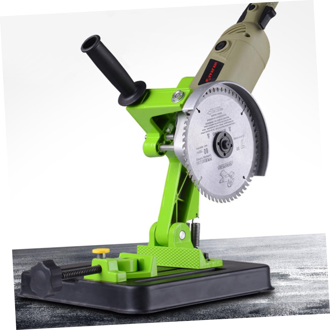 Angle Grinder Stand Adjustable Height Angle Holder for Polishing Machine Compatible 180-230mm Grinders Sturdy Steel Frame for Workshop Use