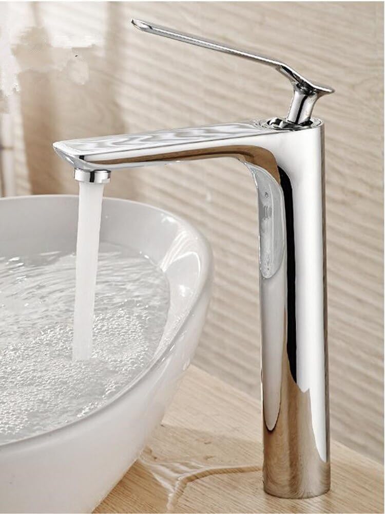 Robinet de lavabo haut violet mitigeur monotrou pour vasque à poser de salle de bain moderne