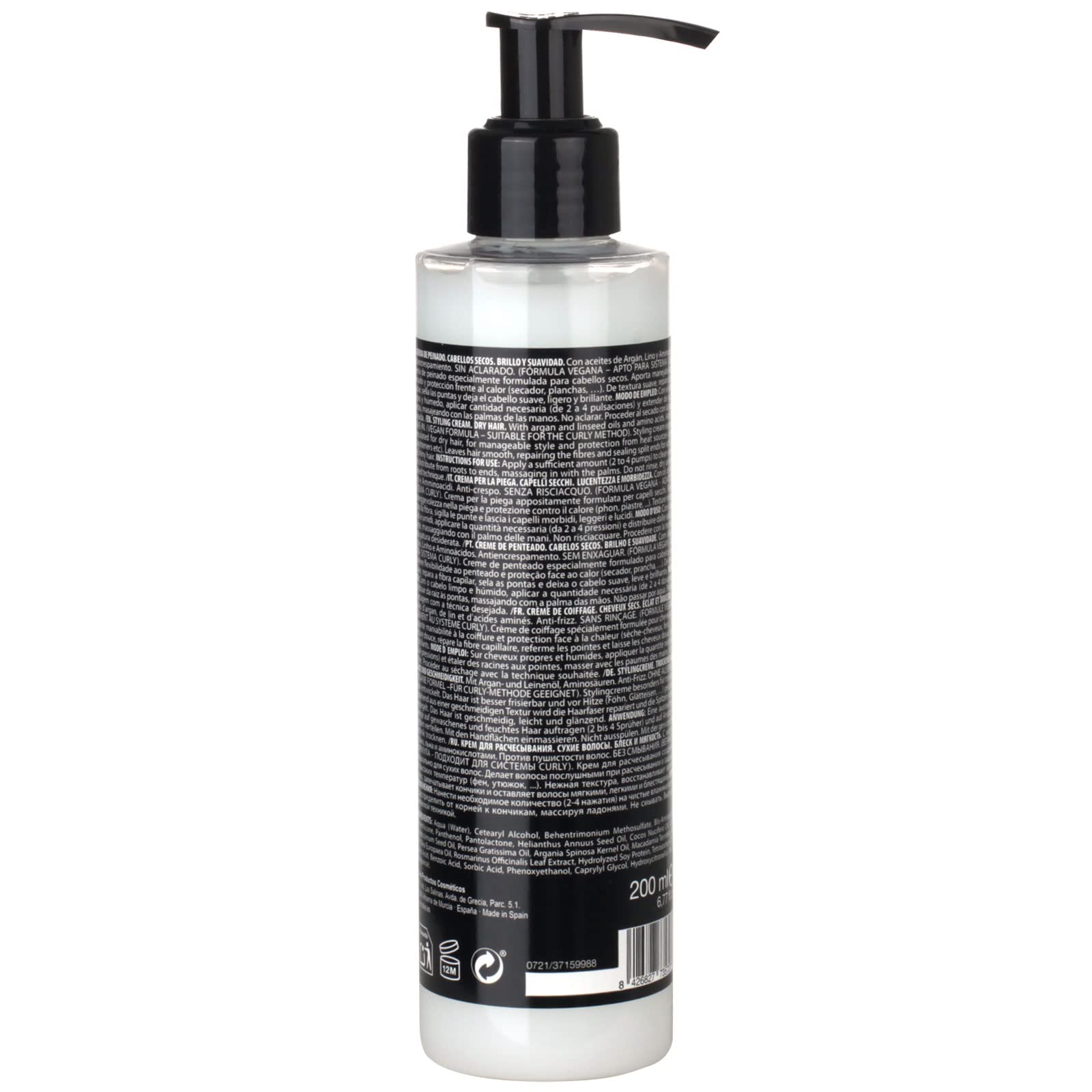 Tahe Gold Protein Bezspłukiwany krem do stylizacji włosów suchych, jasność i miękkość, 200 ml