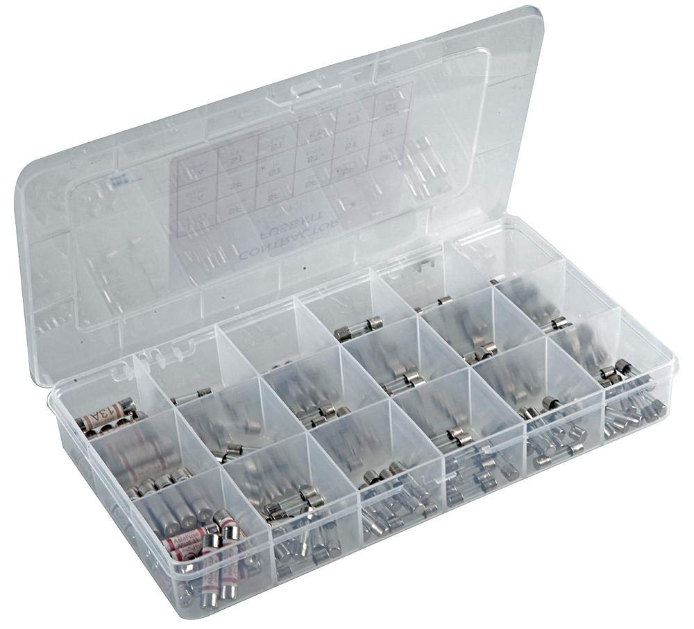 Kit fusibili, 180 pezzi, 5 x 20 mm, appaltatore, assortimento di fusibili/kit, quantità x 1