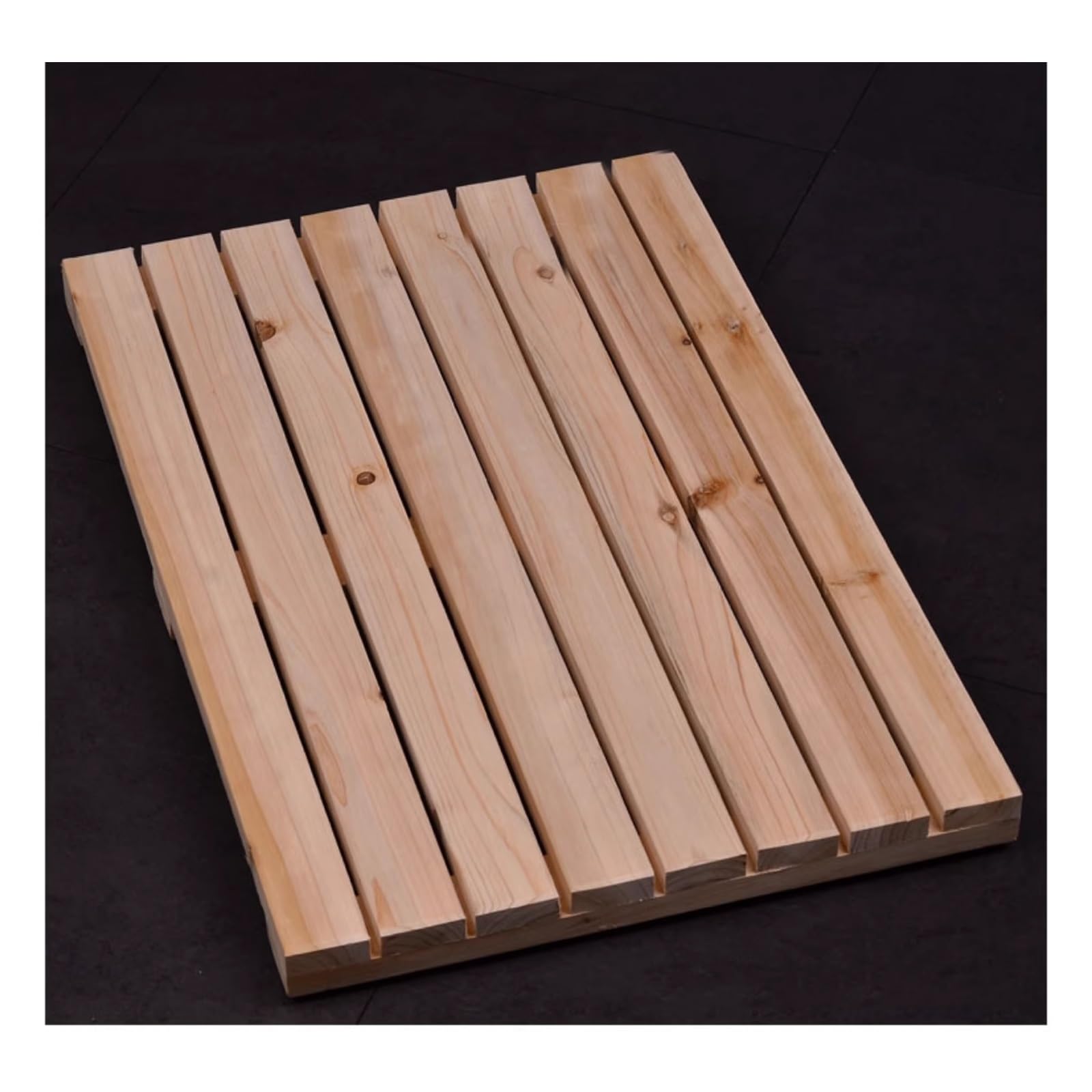 Tappetino antiscivolo in legno per bagno e spa, ideale per uso interno ed esterno, resistente, per vasca da bagno, doccia, sauna, piscina e porta, 70 x 90 cm