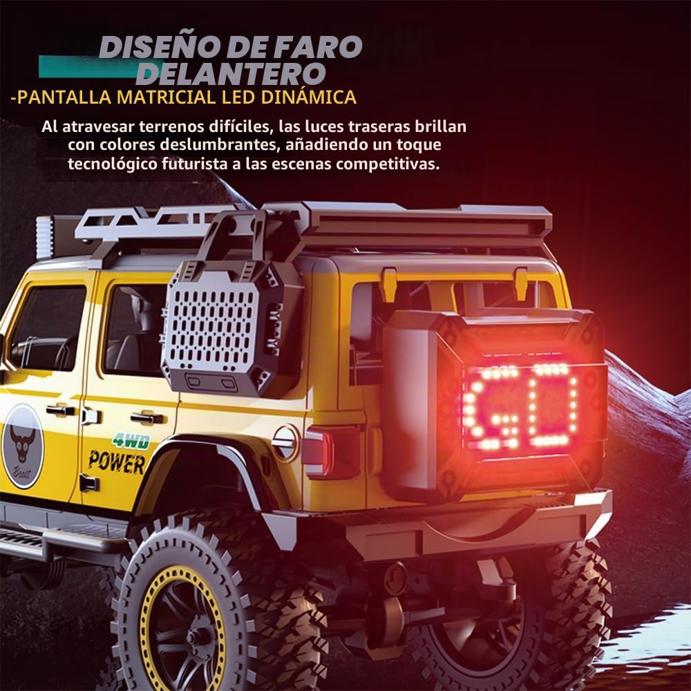 1/20 RC Crawler - Vehículo de escalada teledirigido, modelo 4WD Off-Road All Terrain, motor sin escobillas de 2,4 GHz, SG206MAX (amarillo)