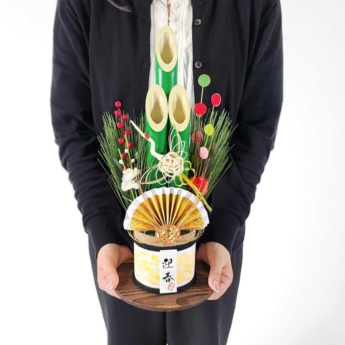 Amazon | 青竹卓上門松 高さ39cm 1個 【 正月 飾り 門松 卓上 ストア