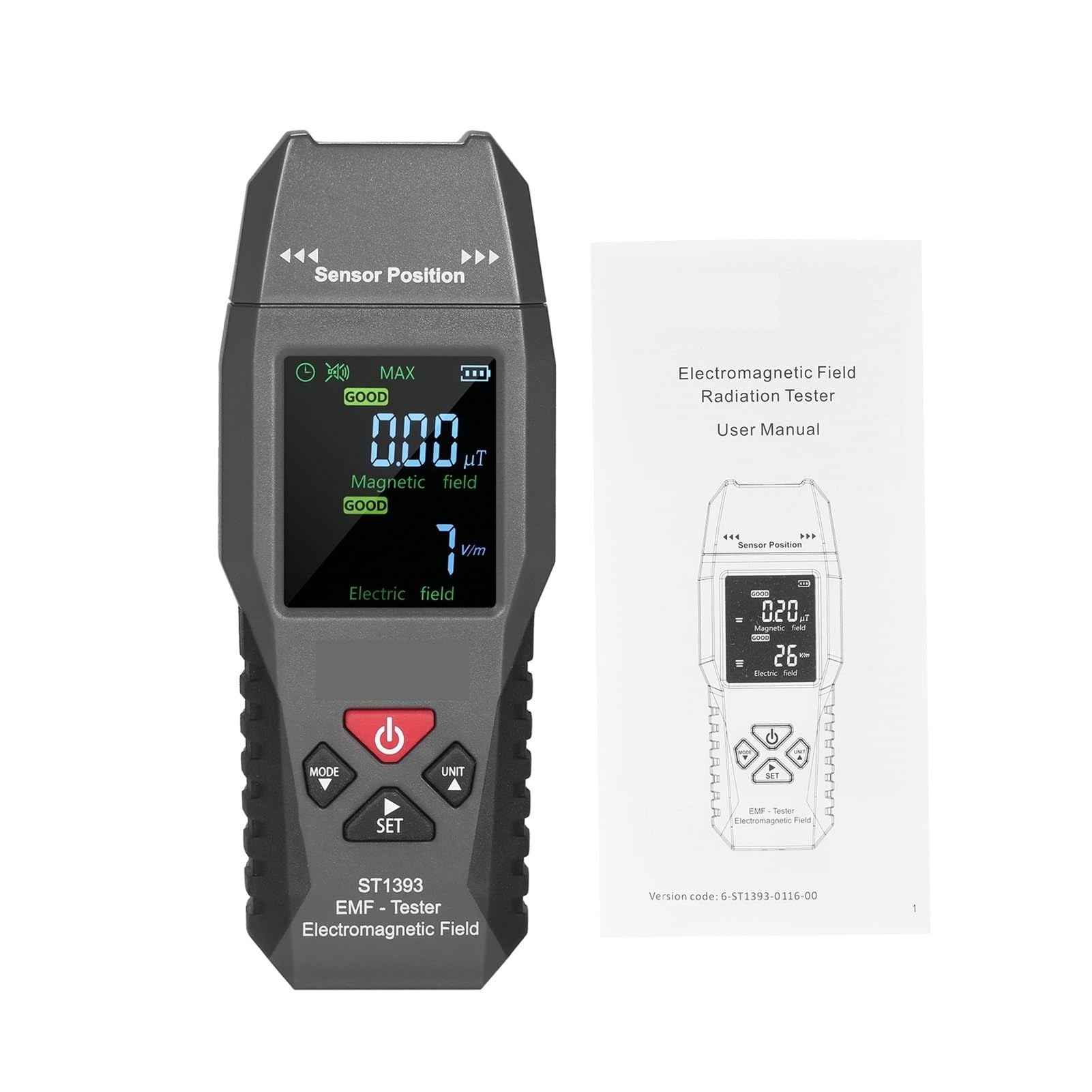 ST1393 miernik EMF Tester promieniowania pola elektromagnetycznego ręczny Mini cyfrowy detektor pola elektromagnetycznego LCD Do biura